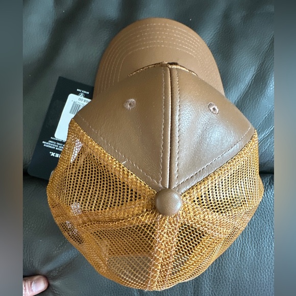 Leather & Mesh Trucker Hat - Picture 5 of 6